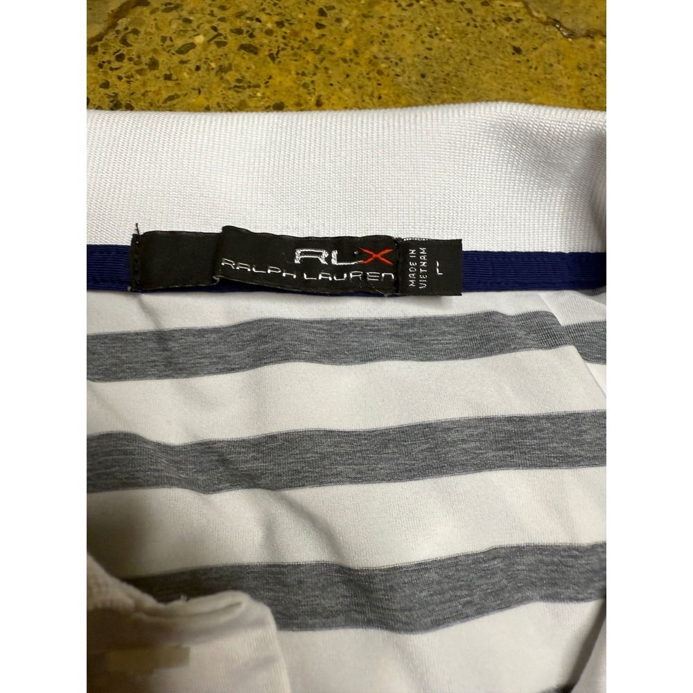 Bundle RLX Ralph Lauren Mens Striped Golf Polo Shirts, Size L, Sport, Athletic - Picture 3 of 13